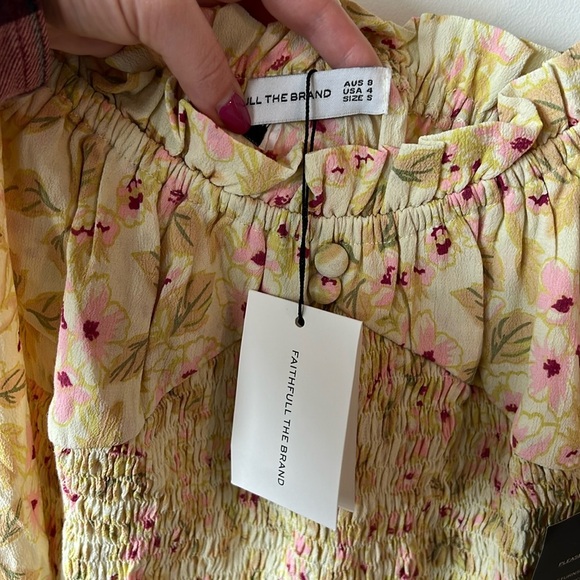NWT Faithfull The Brand Gombardy Mini Dress Adele Floral Print - Picture 6 of 10